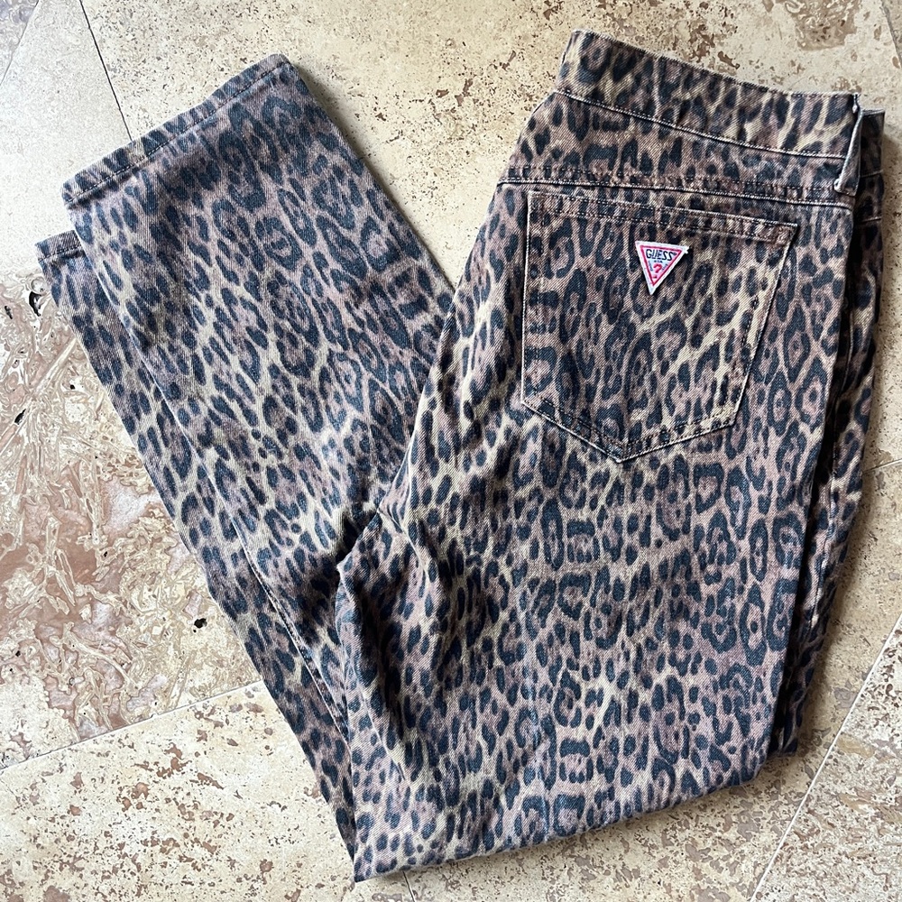 Guess Leopard Print Skinny Jeans